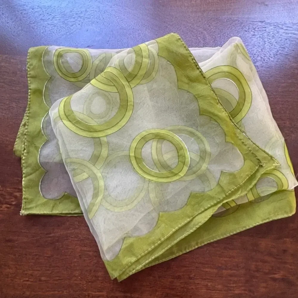 Vintage 60s 4PC Lot Mod Sheer Scarf Film Studio Archive